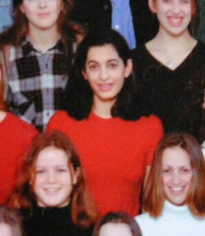 Amal Alamuddin while a young and brillant student at the Dr Challoner’s High School.