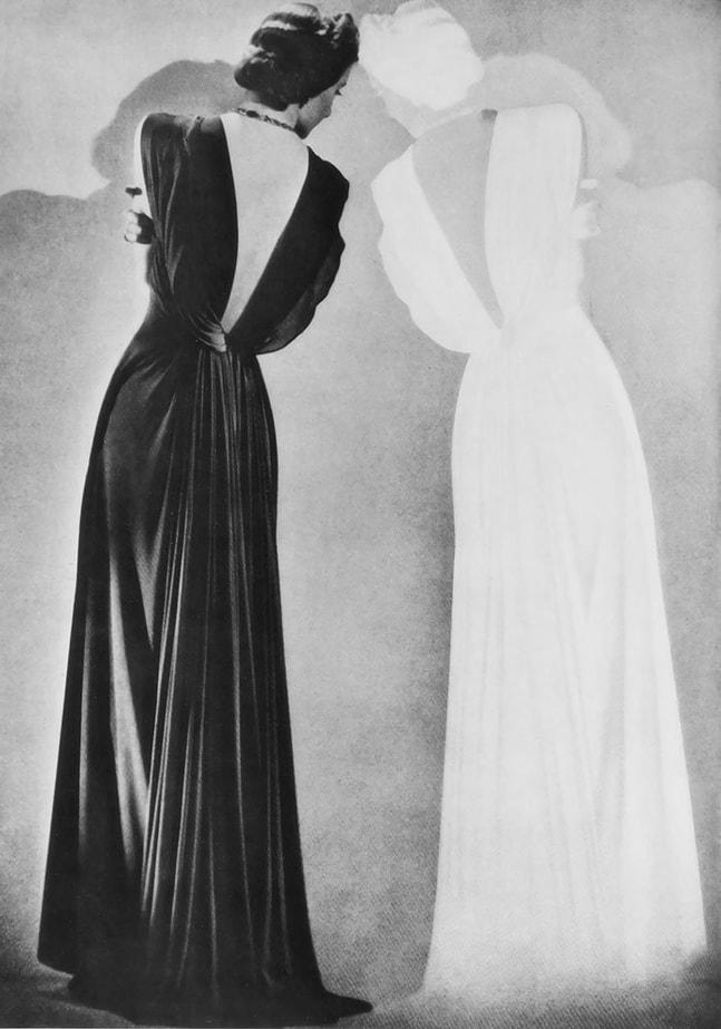 Alix(of Madame Gres) evening dress, photo by George Hoyningen-Huene, 1938