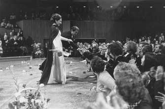 Maria Callas taking the applause at London's Royal Festival Hall. Picture: Getty