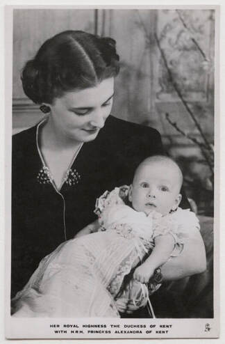rincess Alexandra as baby with her mother Princess Marina