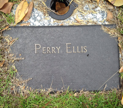 elegant American Perry Ellis tombstone