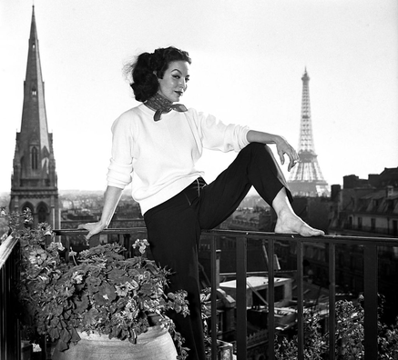 María de los Ángeles Félix(Maria Bonita, 8 April 1914 – 8 April 2002) in Paris 1955