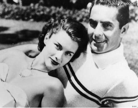 Tyrone Power with his second wife Linda Christian