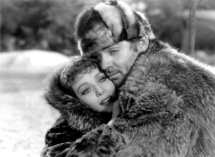 Loretta Young and Clark Gable in film The Call of the Wild, 1935