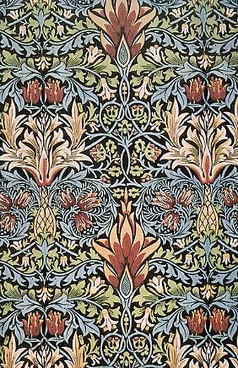 William Morris' design Snakeshead printed textile (1876) 