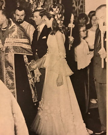 Alexander, Crown Prince of Yugoslavia wedding with Princess Maria da Gloria of Orléans-Braganza, from the Brazilian imperial family, 1 July 1972 at Villamanrique de la Condesa, near Seville, Spain