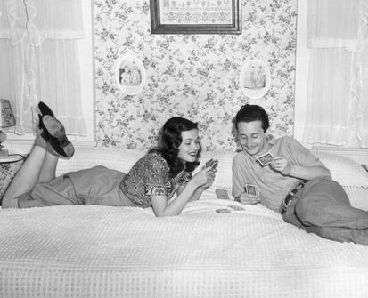 Gene Tierney with her first husband Oleg Cassini