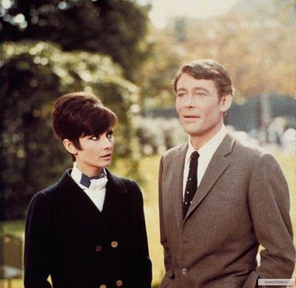 Audrey Hepburn and Peter O'Toole in film How to steal a million(1966)