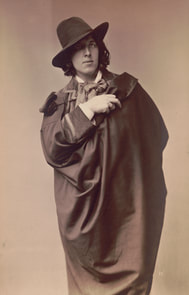The most elegant English poet Oscar Wilde style wearing cape