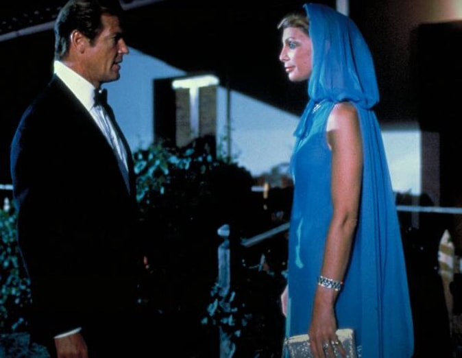 Cassandra Harris in James Bond movie For Your Eyes Only with Roger Moore, 1981