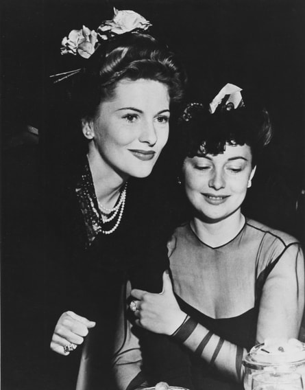 Joan Fontaine with her sister Olivia de Havilland