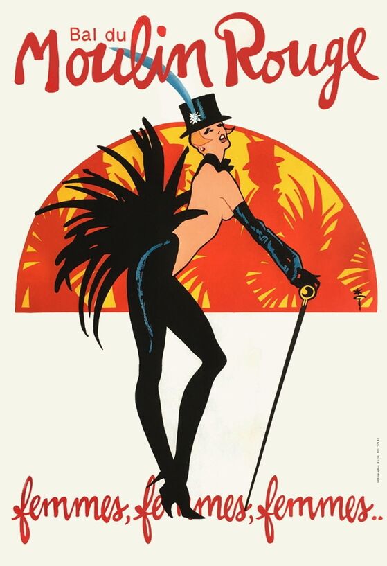 René Gruau's illustration of Moulin Rouge