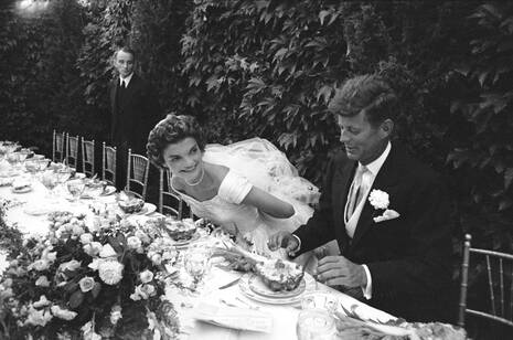 Jacqueline Kennedy with her husband John Fitzgerald Kennedy