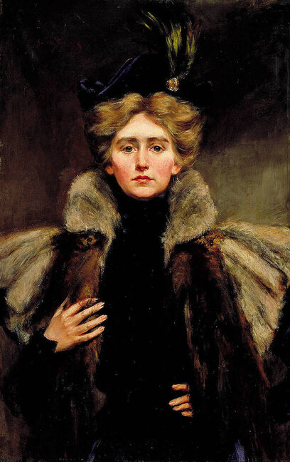 Natalie in Fur Cape, portrait par Alice Pike Barney de Natalie Clifford Barney à vingt ans en 1896.