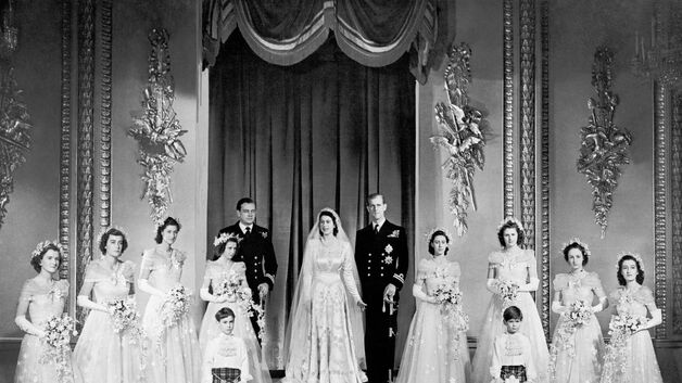 Prince Philip and Princess Elizabeth on their wedding day, 20 November 1947