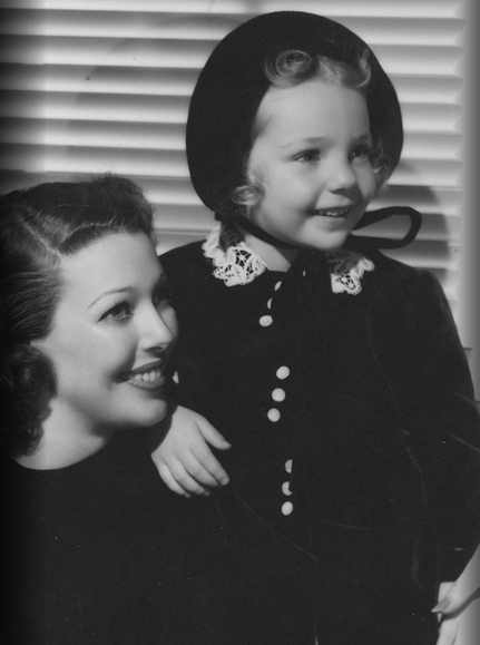 Loretta Young with her daughter Judith Lewis