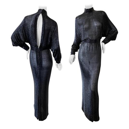 Sequined evening dress designed by Norman Norell, elegancepeida