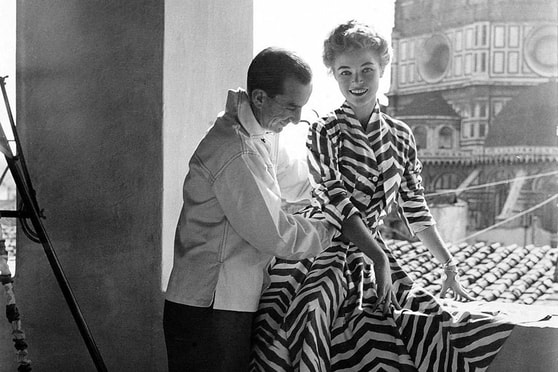 ​Emilio Pucci working with model