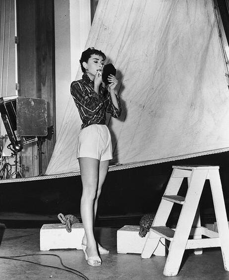 Elegant style icon wardrobe essentials: Audrey Hepburn in shorts