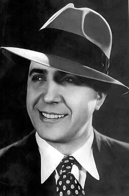 portrait of French singer Carlos Gardel ( 11 December 1890 – 24 June 1935)in Borsalino hat