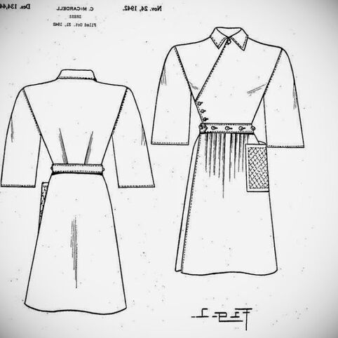 Sewing pattern of Claire McCardell's popover dress, 1942
