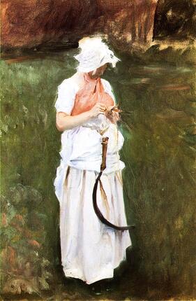 girl with a sickle by John Singer Sargent 1885