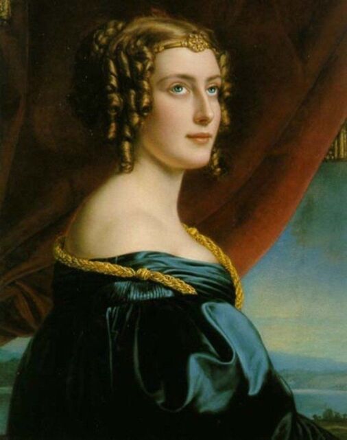 Jane Digby (1807-1881), portrait by Joseph Carl Stieler, beauty gallery of King Ludvig I