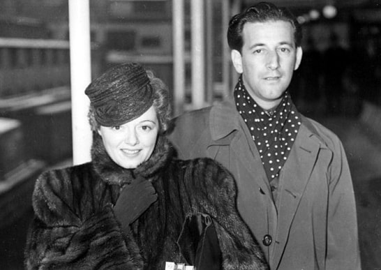 American costume designer Adrian with his wife Janet Gaynor, 1939