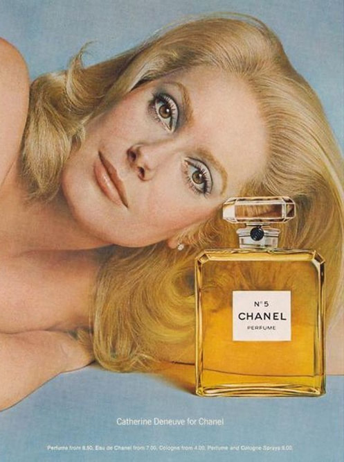 Catherine Deneuve model for Chanel No.5 perfume