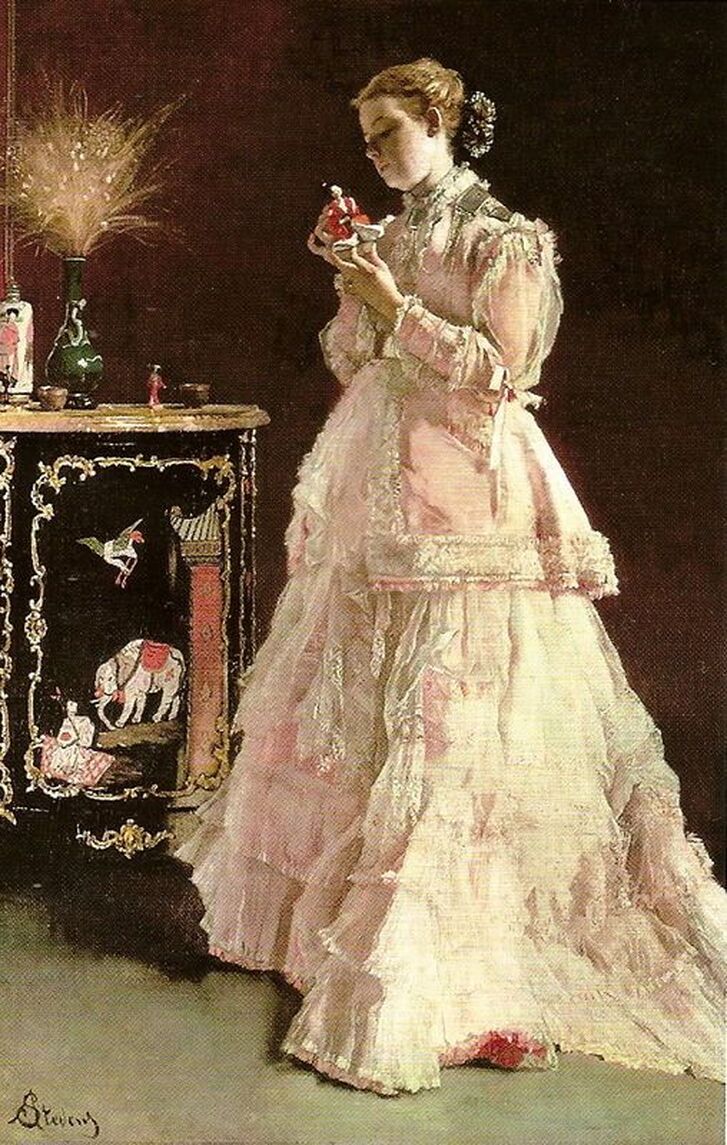 La Dame en Rose(The Lady in Pink), 1866, by Alfred Stevens