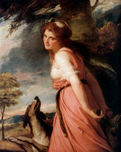 Emma Hamilton as Bacchante, circa. 1785, by George Romney