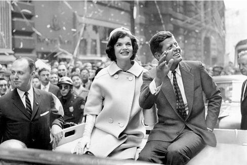 Jacqueline Kennedy with her husband John Fitzgerald Kennedy