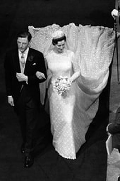 Princess Alexandra of Kent and the Hon. Angus Ogilvy on their wedding, 24 April 1963, Westminster Abbey, Londo