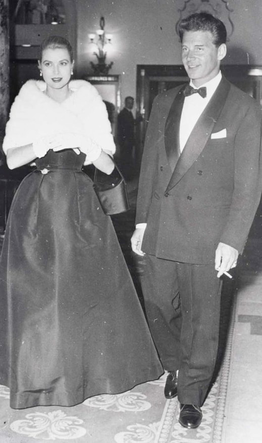 Jean Pierre Aumont with Grace Kelly, 1955
