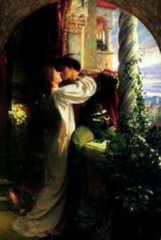 Romeo and Juliet embracing by Sir Frank Bernard Dicksee (1853-1928)