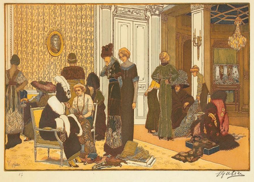 Vue du Salon de M. Jacques Doucet par Pierre Gatier (gravure, 1911).
