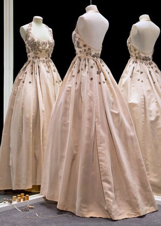 Evening dress designed by Edward Molyneux, 1949