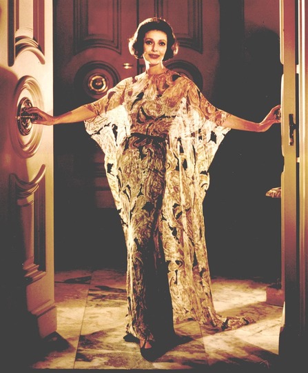 Loretta Young in evening gown