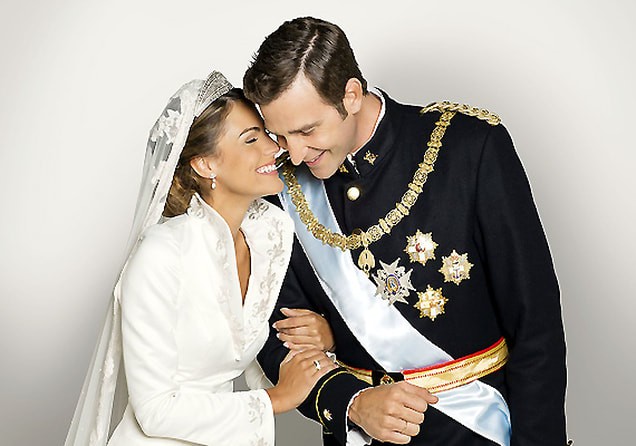 King Felipe VI, and his wife Queen Letizia of Spain on their wedding day