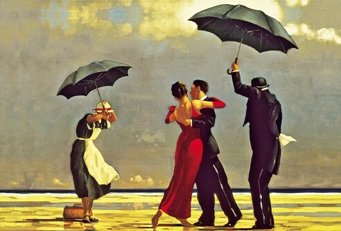 The Singing Butler, 1992, by scottish painter Jack Vettriano auctioned in 2004 for just under £750,000