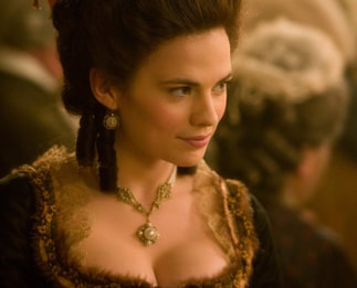 Hayley Atwell as Lady Elizabeth 'Bess' Foster in The Duchess(film, 2008) starring Keira Knightley, Ralph Fiennes and Hayley Atwell