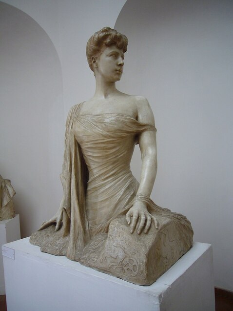 sculpture of Franca Florio by Pietro Canonica, Villa Borghese, Rome.