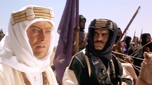 Peter O'Toole and Omar Sharif in film Lawrence of Arabia (1962)