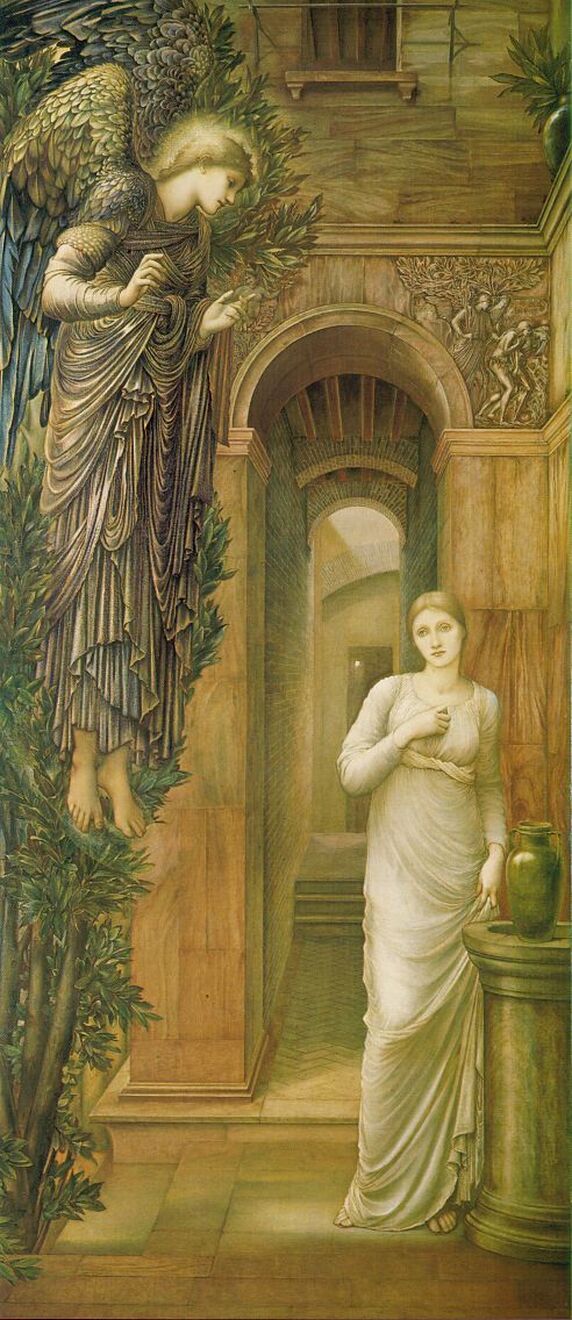 The Annunciation, with Julia Stephen as model, by Edward Burne-Jones, 1879