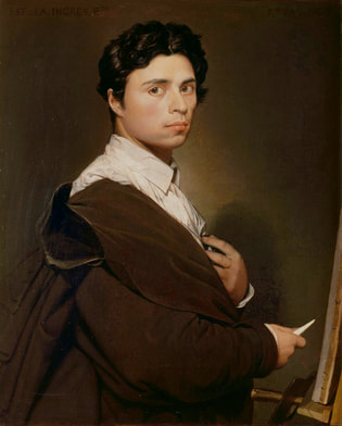 Jean-Auguste-Dominique Ingres selft portrait 1804, when he was 24