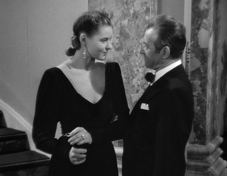Ingrid Bergman and Claude Rains in film Notorious (1946)