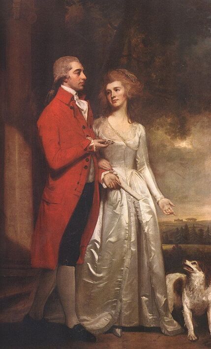 Sir Christopher and Lady Sykes, 1786, by George Romney