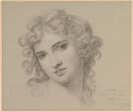 Portrait of Emma Hamilton, 1791, by Angelica Kauffmann (30 October 1741 – 5 November 1807), Swiss.