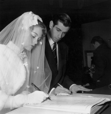 Brigitte Bardot wedding to Roger Vadim, Paris, 12 December 1952
