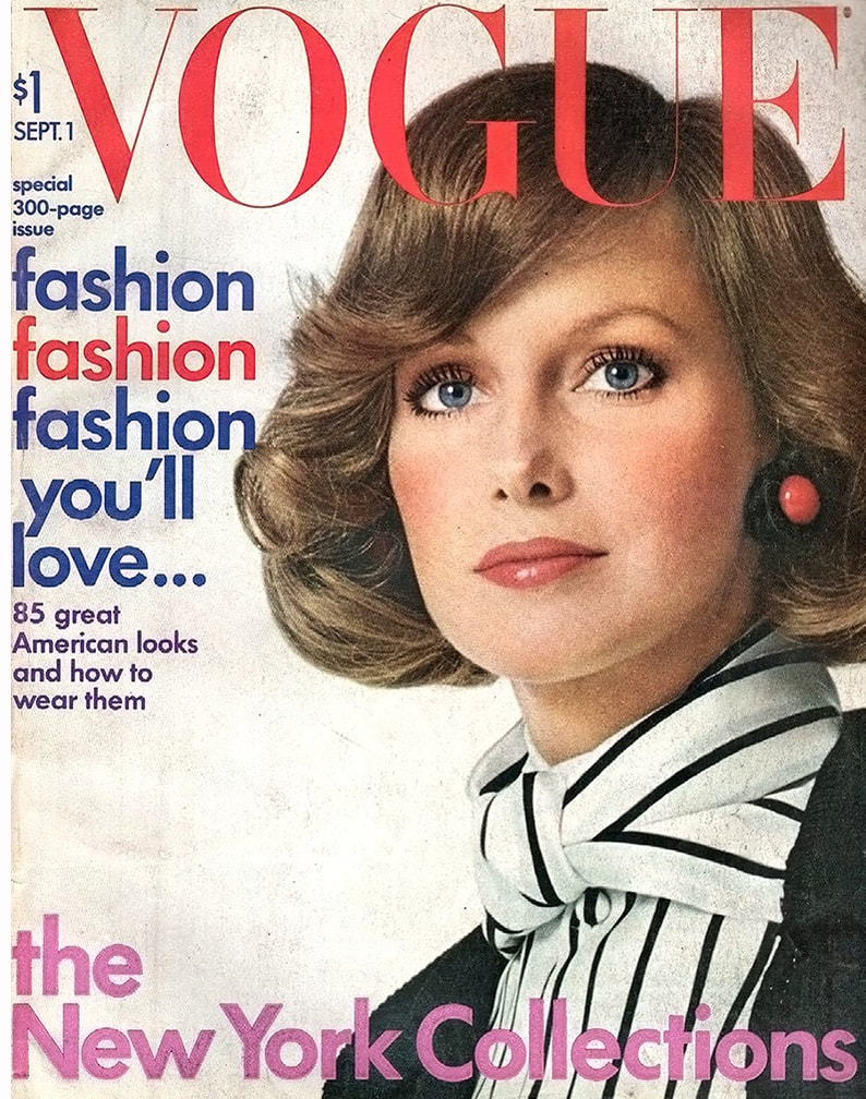Karen Graham on Vogue Cover, September 1972, photo by Irving Penn